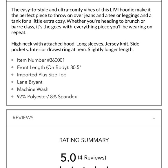 NWT! LIVI active drawstring waist hoodie. 18/20 - Picture 4 of 13